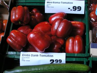 Ernte-Dank-Tomaten close-up